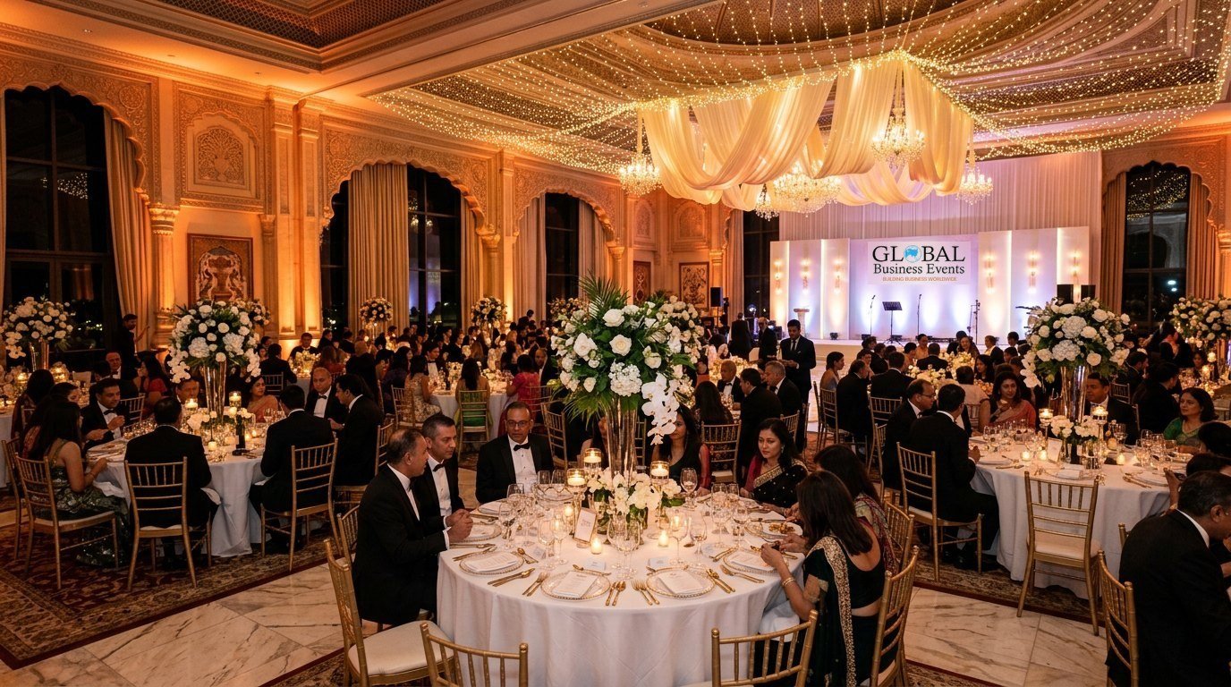 Elegantly decorated evening event